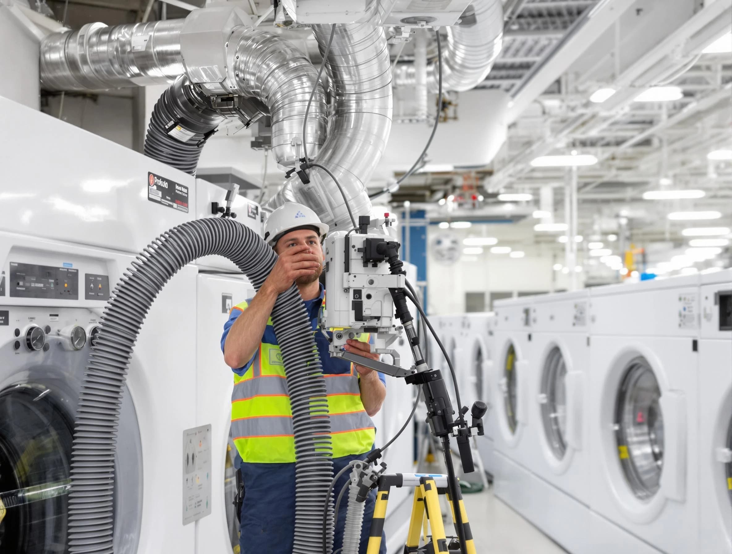 Kirtland AFB Dryer Vent Cleaning team performing commercial-grade dryer vent cleaning at a business facility in Kirtland AFB
